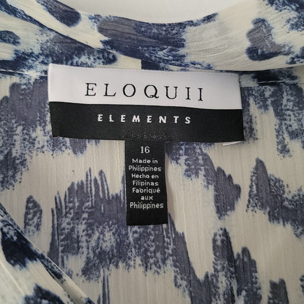 50% Off! For 3 Days! Eloquii- Puff Sleeve flare dress- blue in color- size 16 - Picture 8 of 9